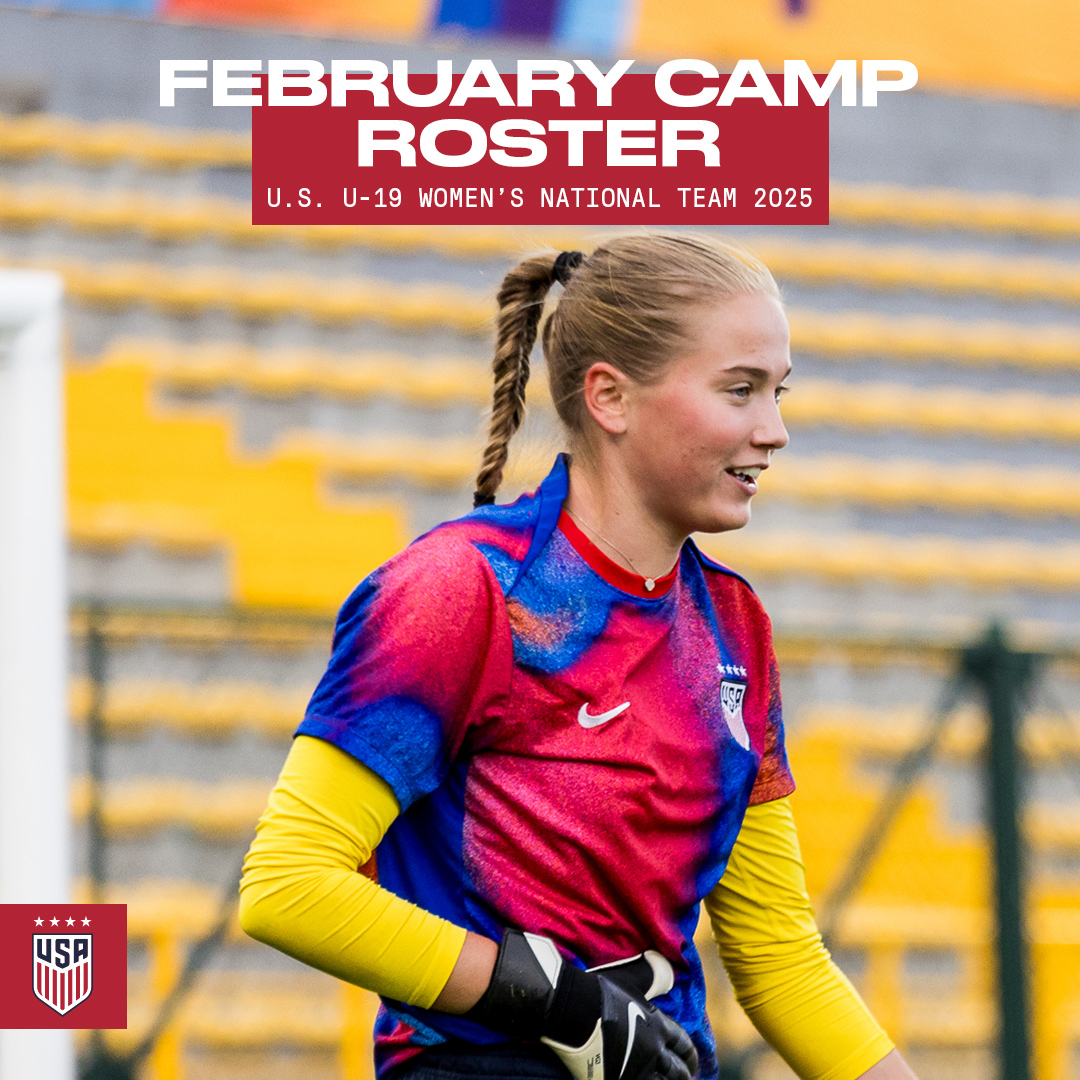 USYNT's tweet photo. The #U19WNT will head to to Spain from Feb. 15-27 that will include matches against the Netherlands, England and Spain at the L’Albir U-19 Women’s International Tournament.
