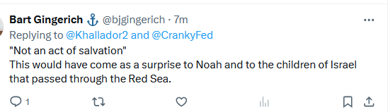 This is a reply to a comment I made today.  If you are using Scripture out of context then you are not faithfully using the Scripture. Ex. 13:16 the LORD tells Moses that the people will cross the Red Sea on Dry Land. This is a historical occurrence, not a display of Baptism.