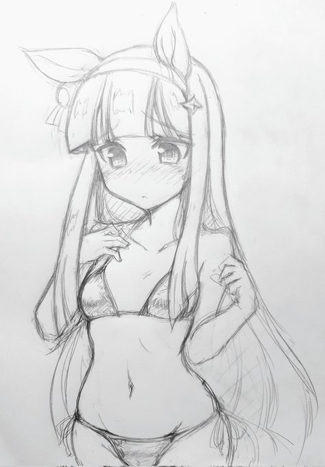 #これを見た人はおへそを見せる見た人強制
びしっと視線をおへそに誘導できてる絵はない気がするー 