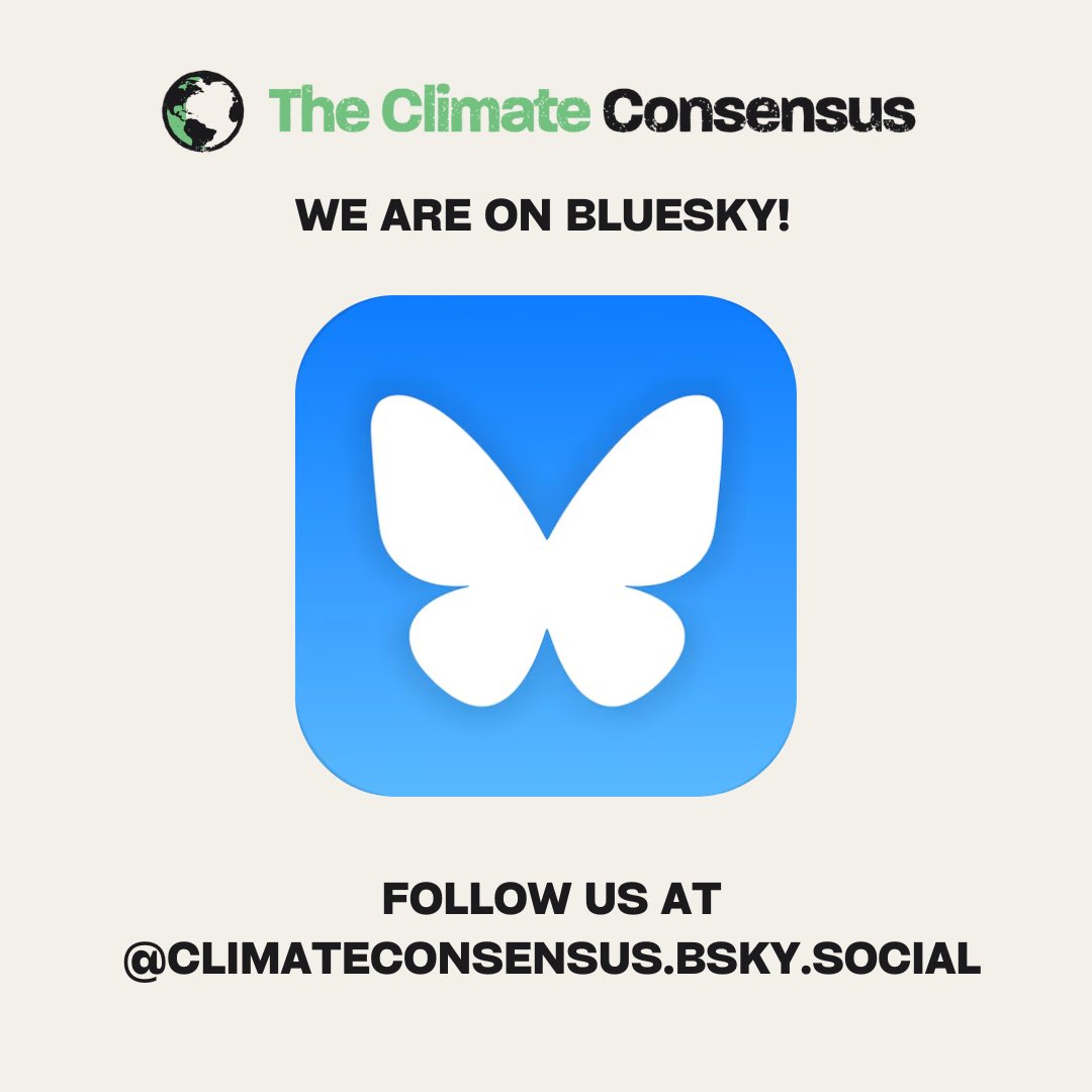 We’re on Bluesky! Follow us at @ climateconsensus.bsky.social💙

bsky.app/profile/climat…