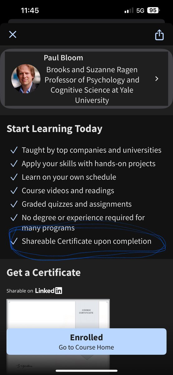Xxstevenmcsteve's tweet photo. @coursera what’s this all about? Where is my cert? And that date isn’t even correct. I just finished it an hour ago. https://t.co/gFa0Zt6cS4