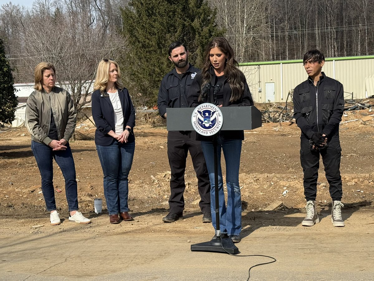 Behind the scene of the Kristi Noem news CONFERANCE Saturday Feb 8 2025 in Swannanoa NC