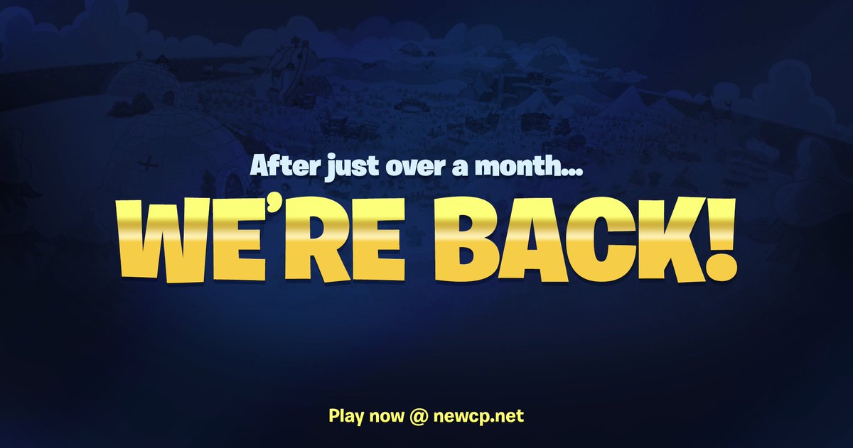 After just over a month off <a href="/X/">X</a> - we're back! Here's what you might've missed:

• First Update of the year featuring stamps, features &amp; a first look at whats to come📷
• Clothing &amp; Igloo catalogs out now!
• Future Party coming on February 22nd!  

Stay Tuned and see you soon :)