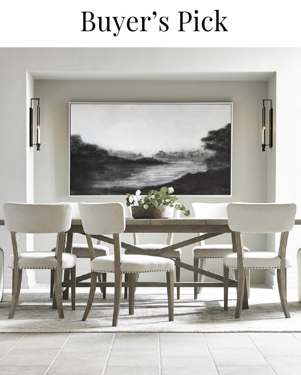 Gabberts's tweet image. Our Buyer’s Pick is the Albion 7 Piece Dining Set by Bernhardt. The simple and understated Albion dining set perfectly bridges the gap between formal dining and a more casual setting. 
gabberts.com/dining-sets/al…
#gabberts #gabbertsfurniture #buyerspick #diningset #bernhardt