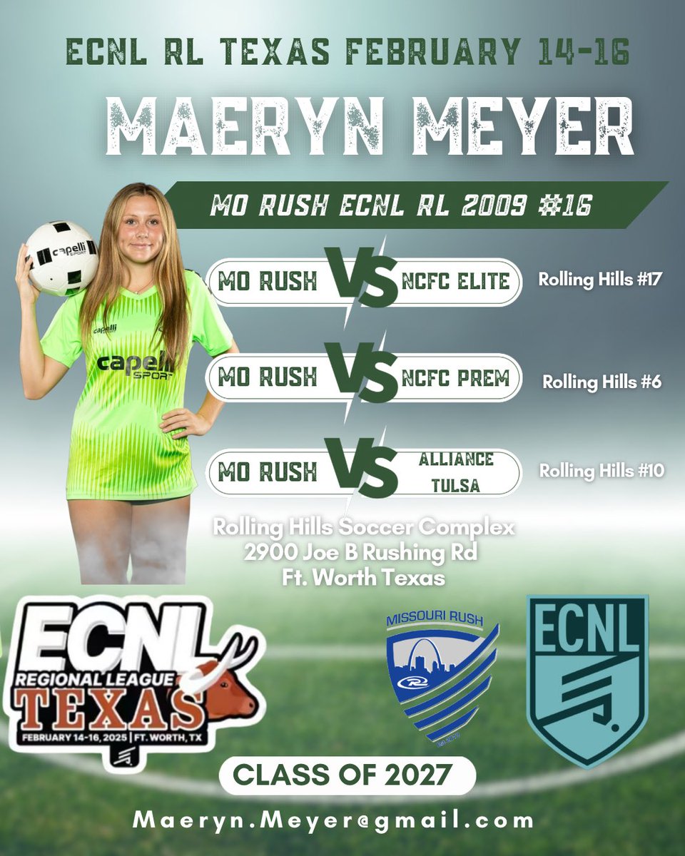 ECRL Texas here we come!! Can’t wait for some great competition! Hope to see you all there! 🤠⚽️