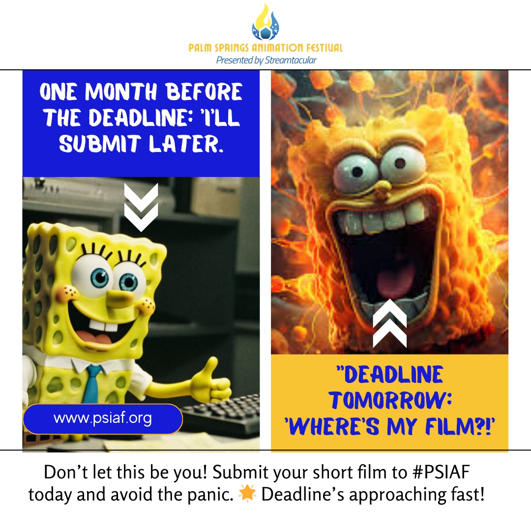One month before the deadline: "I’ll do it later." 

Deadline tomorrow: "WHERE'S MY FILM?!" Avoid the panic—submit your short film to #PSIAF today and get ahead of the rush. The clock is ticking!