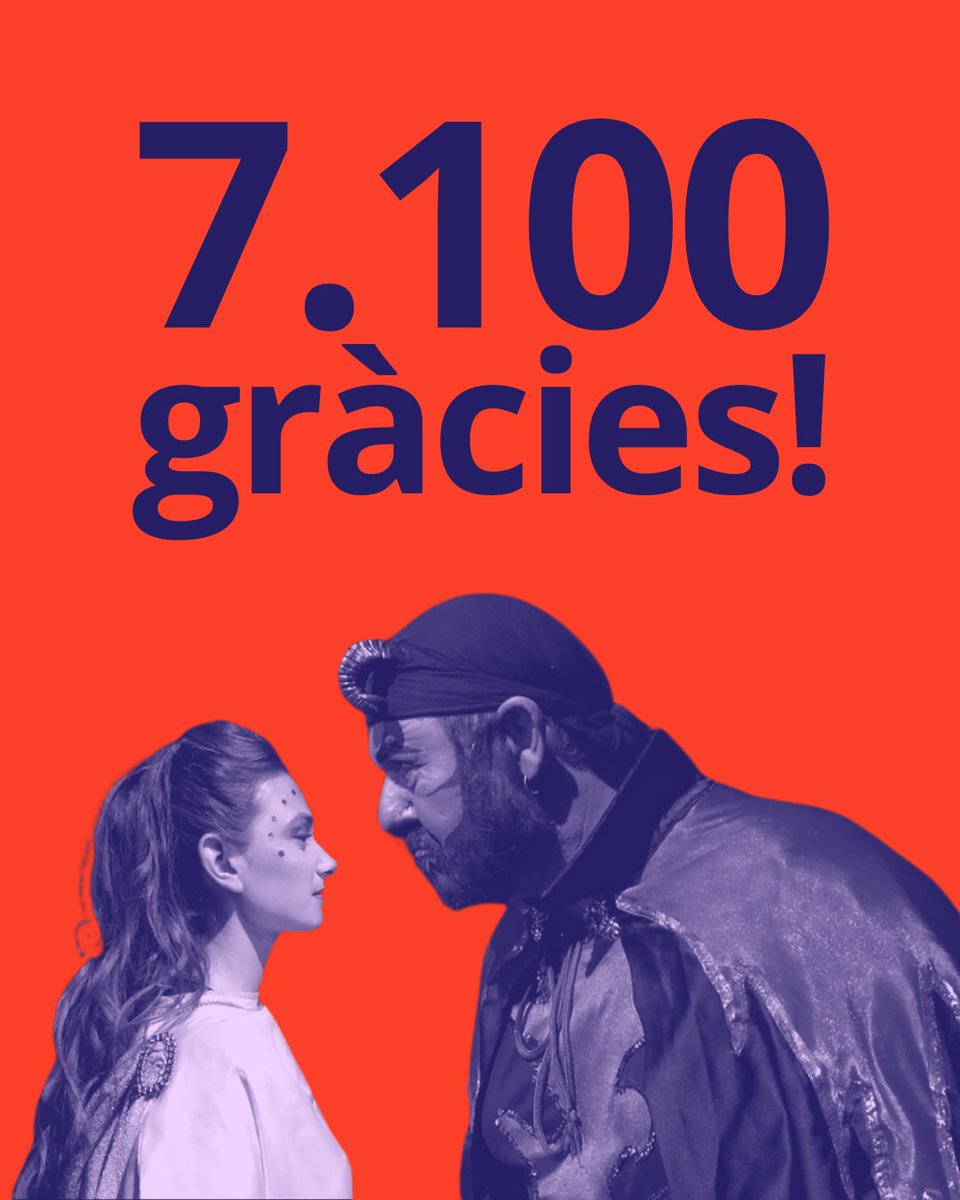 Sabeu quantes persones us heu involucrat aquesta temporada, tant en l'àmbit artístic com tècnic?👀

👉 7.165! Això són mil més que fa dos anys!

Només podem dir una cosa: GRÀCIES! Per fer dels #Pastorets un fenomen cultural i una experiència única ✨

👹 #CulturaPopular #Teatre