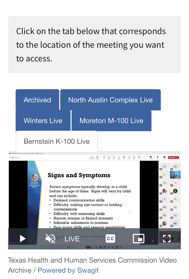 Join Hannah Mehta @fragilekidstx Sabrina Gonzales Saucedo <a href="/TheArcofTexas/">The Arc of Texas</a>  &amp; Jolene Sanders <a href="/TxDisabilities/">CTD</a> as we join the Policy Counsel for Children and Families to discuss the 89th #txlege session and relevant bills filed to date. ⬇️ 

hhs.texas.gov/about/live-arc…