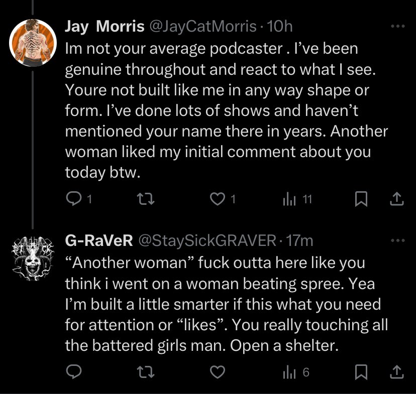 StaySickGRAVER's tweet photo. Pretty sure we are built different @JayCatMorris aren’t you the one who got a little cut a TOD and was a huge pussy about it? Yea we built different. Coming soon shelter for victims of G-raver! Believe what you want. Cant change how you feel. I’ll stick for my own shit. Truth. https://t.co/zki6Ptt79H