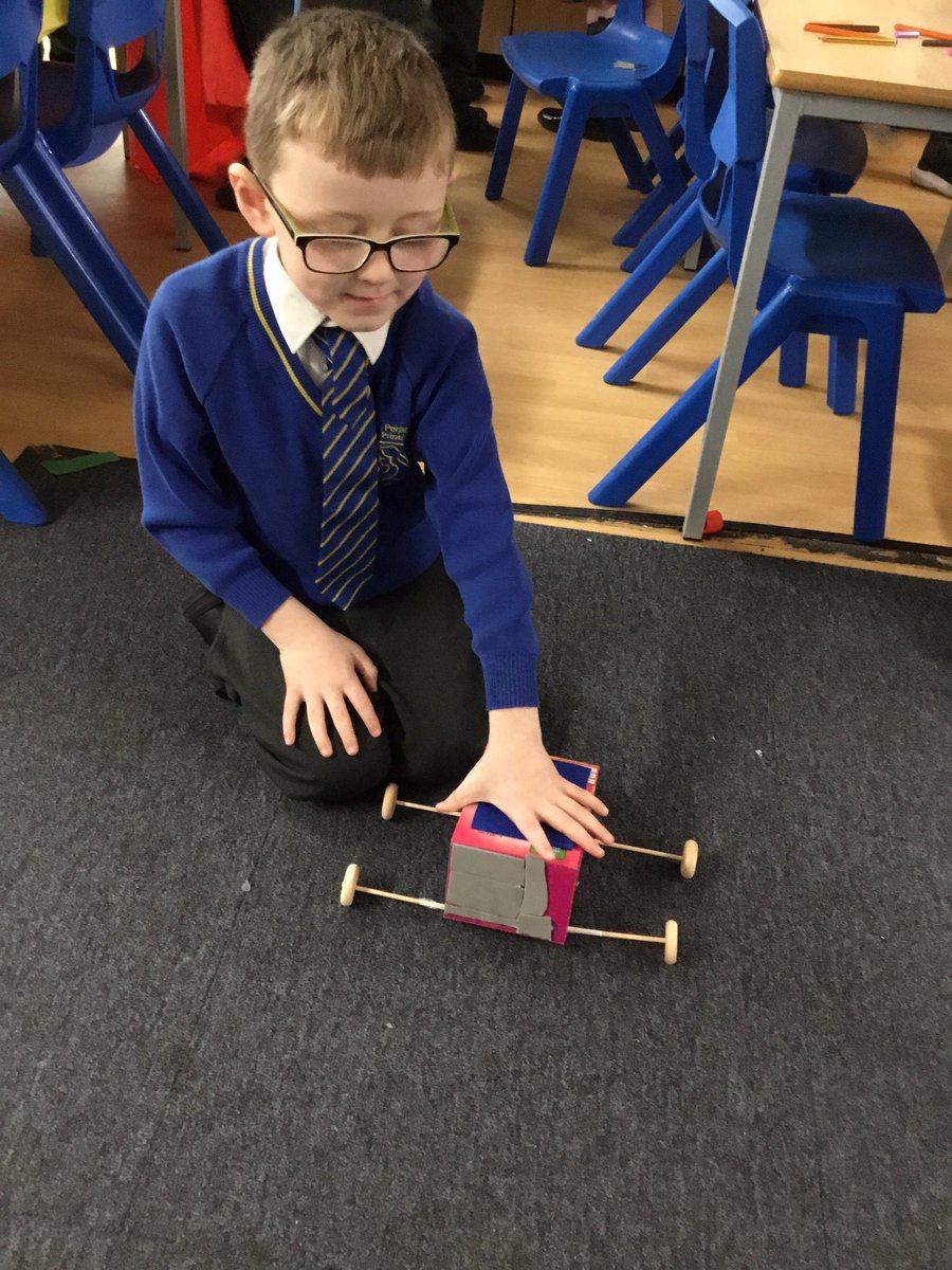 Year 1 loved making their cars today in D&amp;T. We added wheels and axles and had lots of fun testing how fast our cars could go. #olpsdt