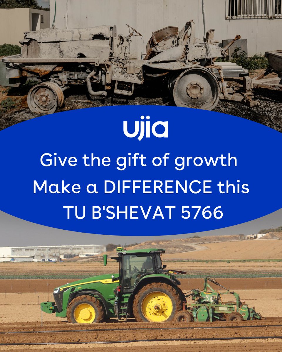 🌳 This Tu B'Shevat, let's celebrate growth and renewal by supporting Kibbutz Alumim.

UJIA is raising £240,000 to provide vital farming equipment &amp; help them rebuild. Give the gift of growth today! Donate now: ujia.org/alumim

#ReGrowIsrael #UJIA 

📸 <a href="/ChenGSchimmel/">Chen Schimmel</a>
