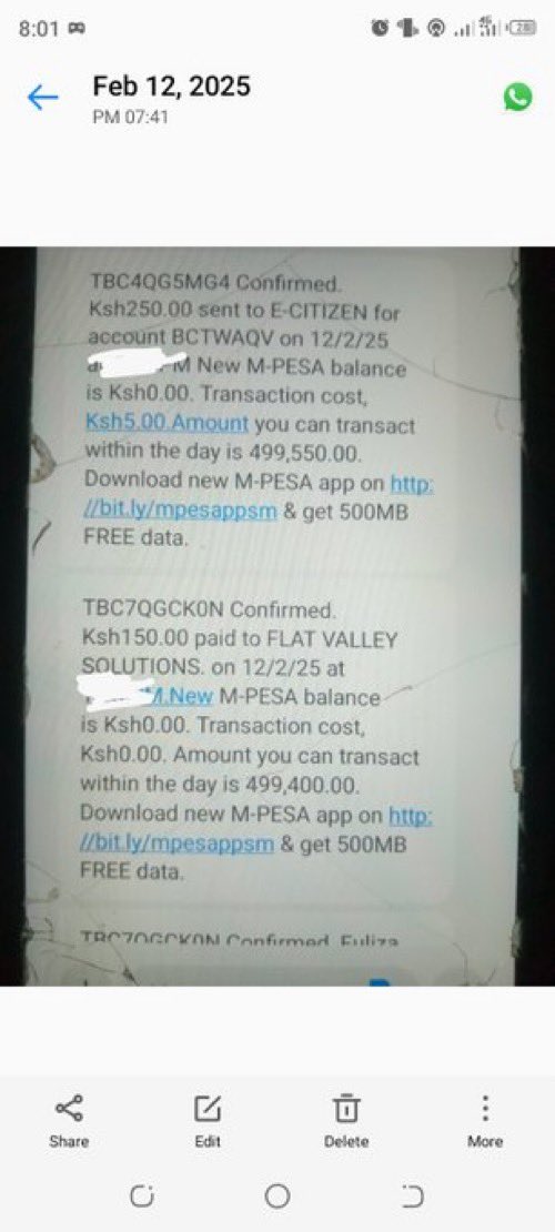 Niaje Nyakundi. Today my wife went to Thika Huduma Centre to apply for my kid’s birth certificate. She was asked to pay KSh 250 to the e-Citizen account and another KSh 150 to a till number registered under the name Flat Valley Solution.

Aliambiwa hiyo ni ya cyber. She never