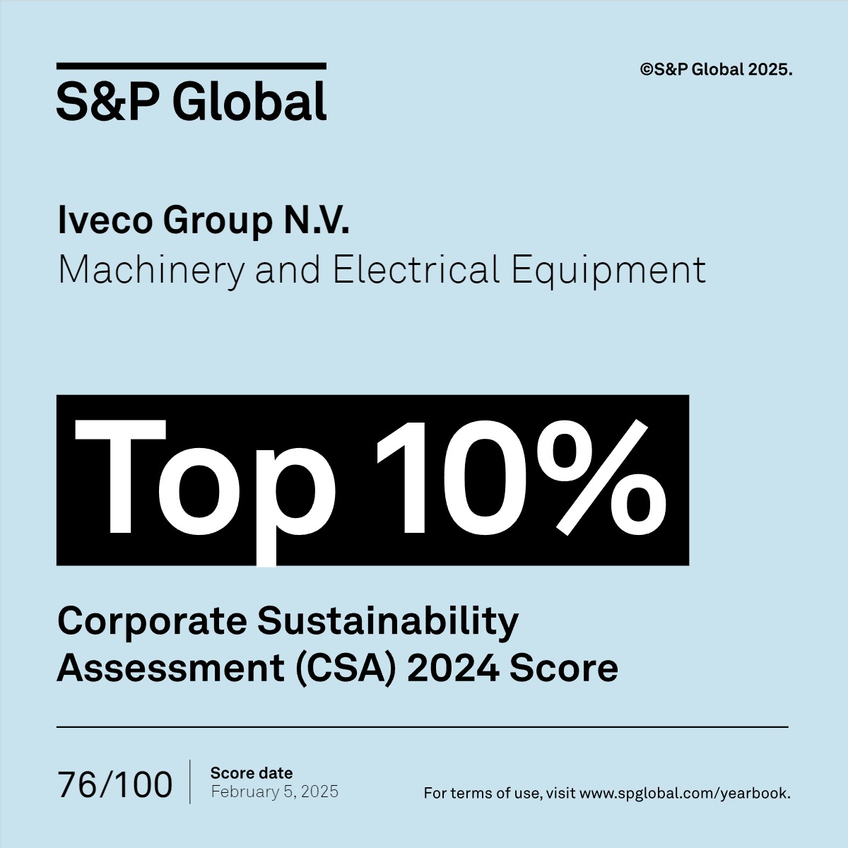 We are honoured to have been included in the <a href="/SPGlobal/">S&P Global</a> Sustainability Yearbook 2025, ranking within the top 10% of companies in our industry. This #acknowledgment represents further proof of our progress towards a more sustainable transport industry.

#WeGoBeyond #Sustainability
