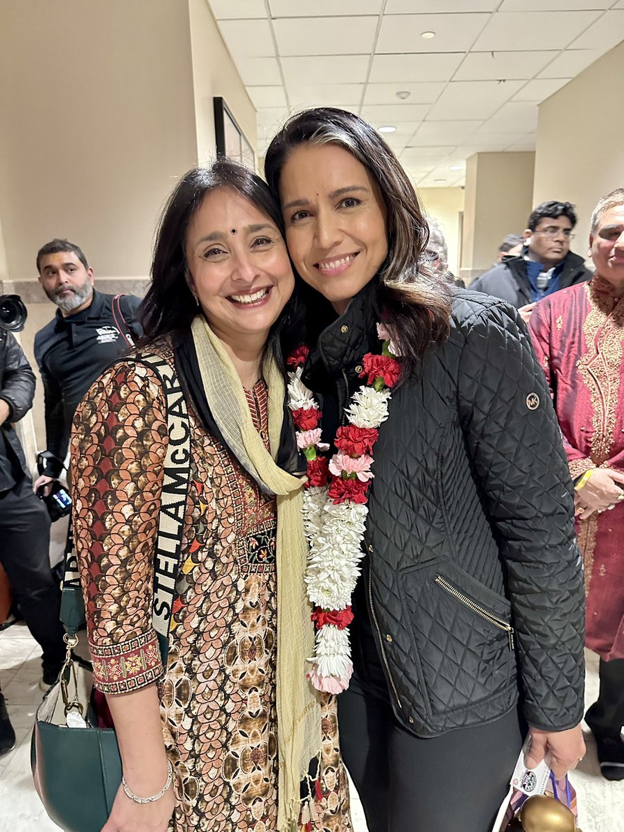 Suhag A. Shukla (@suhagashukla) on Twitter photo Confirmed! <a href="/TulsiGabbard/">Tulsi Gabbard 🌺</a> is our country’s DNI!
Even as we savor this, never forget how she won.
In the midst of a despicable, coordinated smear campaign over her faith, her guru & supposed dual loyalty to India, Tulsi never sought to conceal her Hindu identity.
She doubled Confirmed! <a href="/TulsiGabbard/">Tulsi Gabbard 🌺</a> is our country’s DNI!
Even as we savor this, never forget how she won.
In the midst of a despicable, coordinated smear campaign over her faith, her guru & supposed dual loyalty to India, Tulsi never sought to conceal her Hindu identity.
She doubled