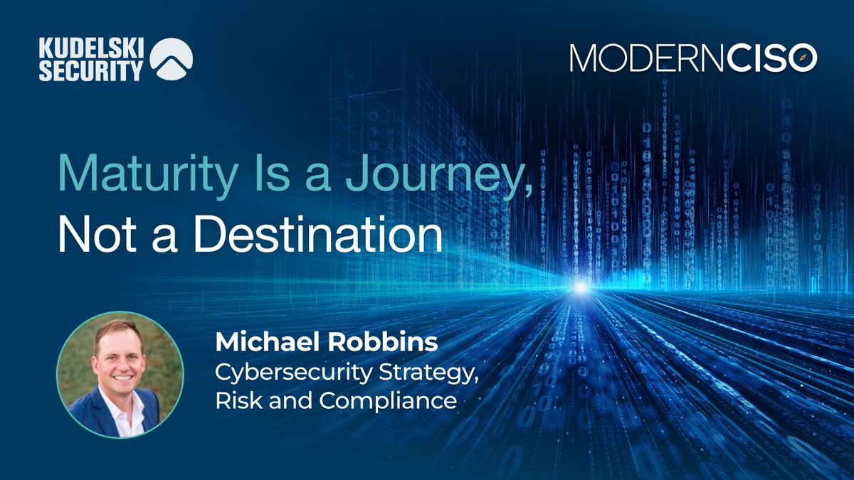 🔹 Cybersecurity Maturity: A Journey, Not a Destination 🔹

Maturity isn’t a box to check—it’s incremental progress. The best CISOs focus on getting 1% better every day.

Michael Robbins of Kudelski Security shares a risk-based approach to building resilient, adaptable security.