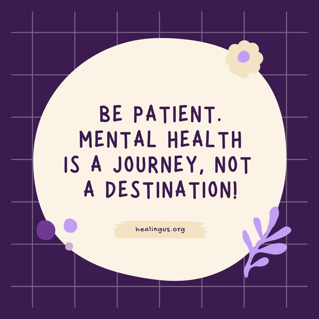 HUCommunities's tweet photo. Growth takes time. 🌱 Be patient with yourself—mental health is a journey, not a destination. 💙 #HealingTakesTime #MentalHealthMatters https://t.co/UDRShKSbHk