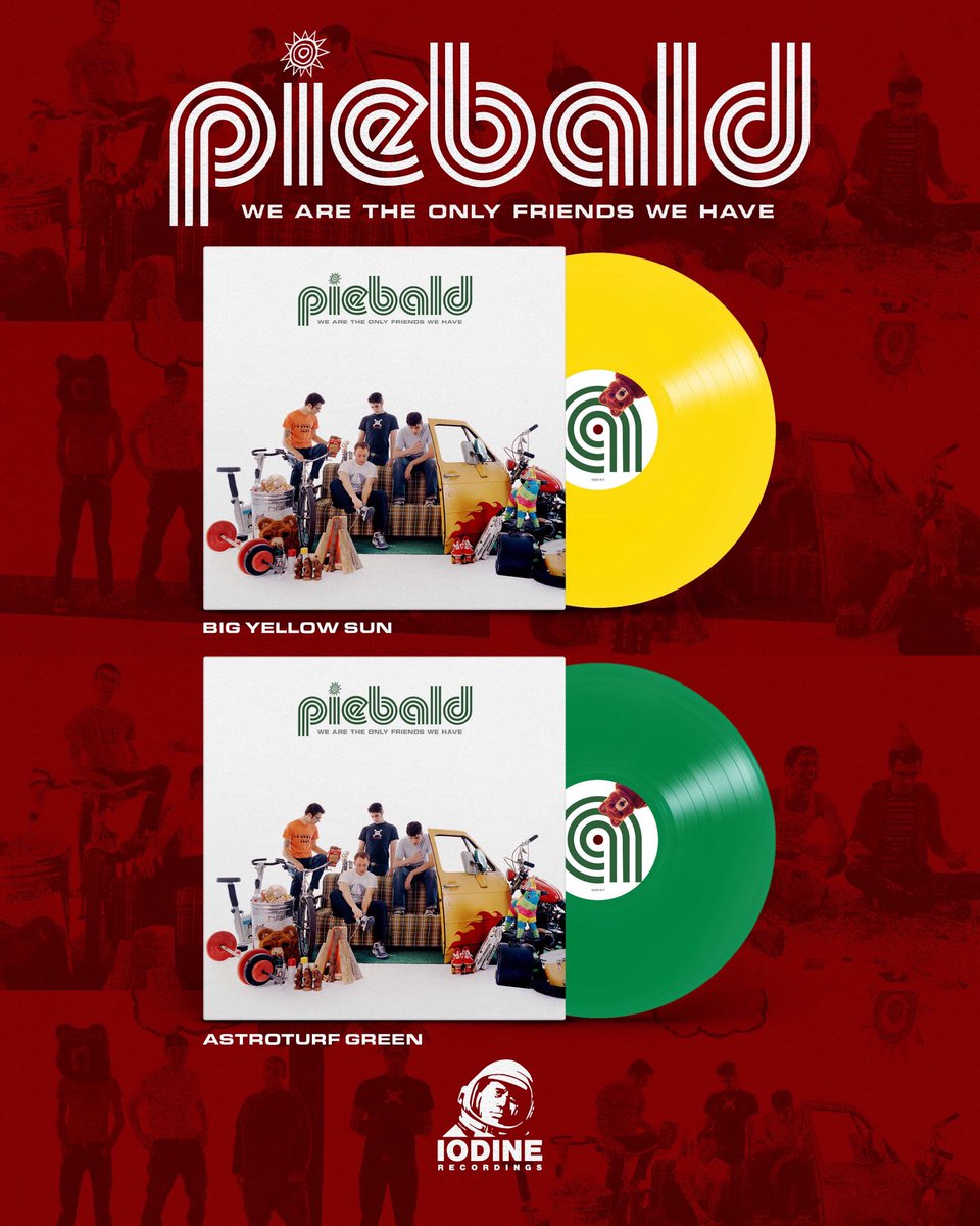 OUT NOW: Piebald “We Are The Only Friends We Have” LP 2nd Pressing! Due to the amazing response for the reissue of “We Are The Only Friends We Have”, we are excited to announce a limited 2nd pressing on two new colors! Big Yellow Sun (Retail) and Astroturf Green (Iodine/DW).