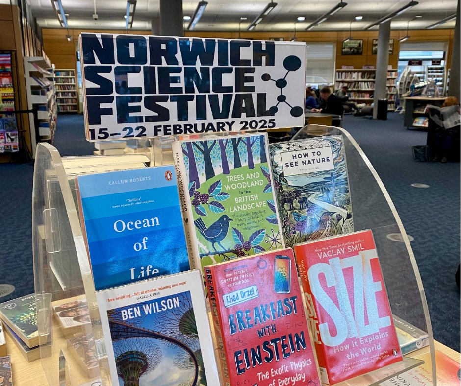 Norwich Science Festival (@norwichscifest) on Twitter photo We love this display from <a href="/MillenniumLib/">Norfolk & Norwich Millennium Library</a> <a href="/NorfolkLibs/">Norfolk Libraries - Norfolk County Council</a> 📚💚
The brilliant team have put together an absolute treasure trove of popular science picks - including books from our Festival speakers! If you're visiting us at <a href="/TheForumNorwich/">The Forum Norwich</a> make sure to swing by! We love this display from <a href="/MillenniumLib/">Norfolk & Norwich Millennium Library</a> <a href="/NorfolkLibs/">Norfolk Libraries - Norfolk County Council</a> 📚💚
The brilliant team have put together an absolute treasure trove of popular science picks - including books from our Festival speakers! If you're visiting us at <a href="/TheForumNorwich/">The Forum Norwich</a> make sure to swing by!