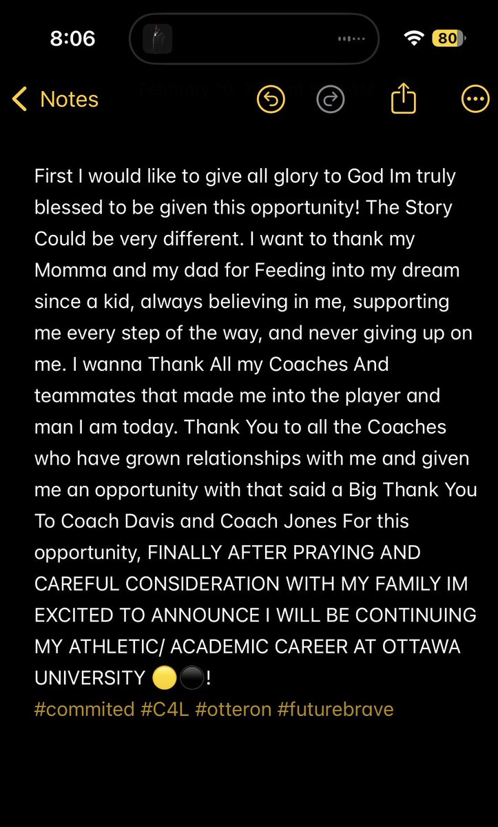 #AGTG 100% committed 🟡⚫️! 
<a href="/FZNFootball/">FZNFootball</a> <a href="/LHSFTBL/">Lutheran High School Football</a> <a href="/Coachb_e_z3/">Melvin C. Bethany</a> <a href="/MerceRoach/">Coach Mercé Roach</a> <a href="/ArlenHarrisSr/">Arlen Harris Sr.</a> 

<a href="/OttawaBravesFB/">Ottawa Braves Football</a> <a href="/CoachNickDavis/">Nick Davis</a> @CoachJonesOU