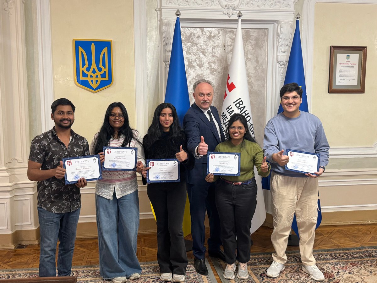 BrainAlive_AI's tweet photo. We’re excited to see Ivano-Frankivsk National Medical University @ifnmu_official expanding its scientific horizons by actively involving students in neurorehabilitation research! Under the leadership of Prof. Victoria Hryb, 6th-year student Siddhant Shukla, and the @BrainAlive_AI  team from India, the research group has conducted groundbreaking control studies. The project has sparked immense interest among the Faculty of Medicine and Neurology students, who played an essential role in its success.

This collaboration marks a significant milestone for IFNMU, BrainAlive, and the field of stroke rehabilitation. The creation of Ukraine’s first BCI laboratory at IFNMU is a testament to their leadership in integrating advanced technology into medical science.

Our partnership, which began with the signing of an agreement last year, introduced the ABHA device, an innovative BCI-based solution aimed at improving stroke recovery. Thanks to successful research, we’re excited to start pilot testing the ABHA device on patients next month!

We’d also like to congratulate the most active students who were awarded certificates by Prof. Roman Yatsyshyn for their outstanding contributions to the project. It’s an exciting time for medical innovation and the future of stroke rehabilitation.

#baai #Neuroscience #tech #ai #health #Wellness