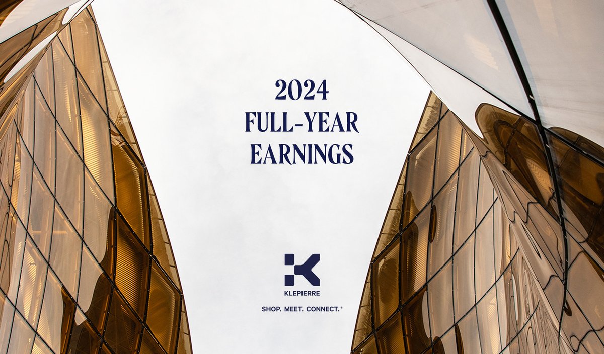 #FY2024 #FinancialResults
Klépierre delivered today a 2024 strong financial performance: with a net current cash-flow up 5.3% to €2,60 per share, a net rental income up 6.3%, and an EBITDA up 6.9%, Klépierre sets a positive outlook for the coming year. The portfolio value has
