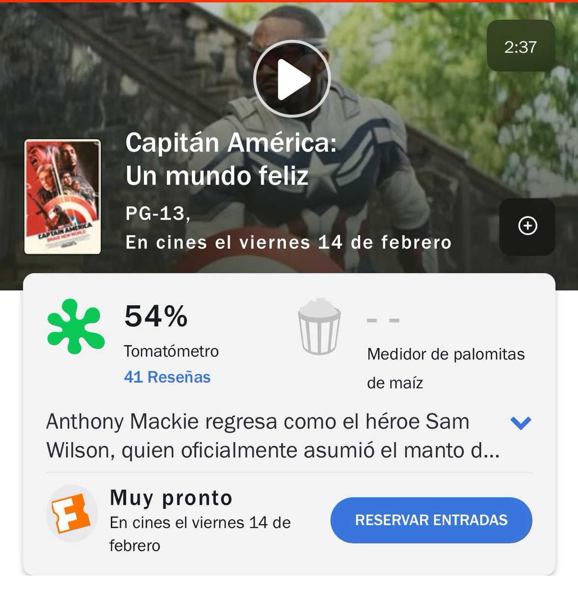 Me llamaron loco #CaptainAmericaBraveNewWorld
