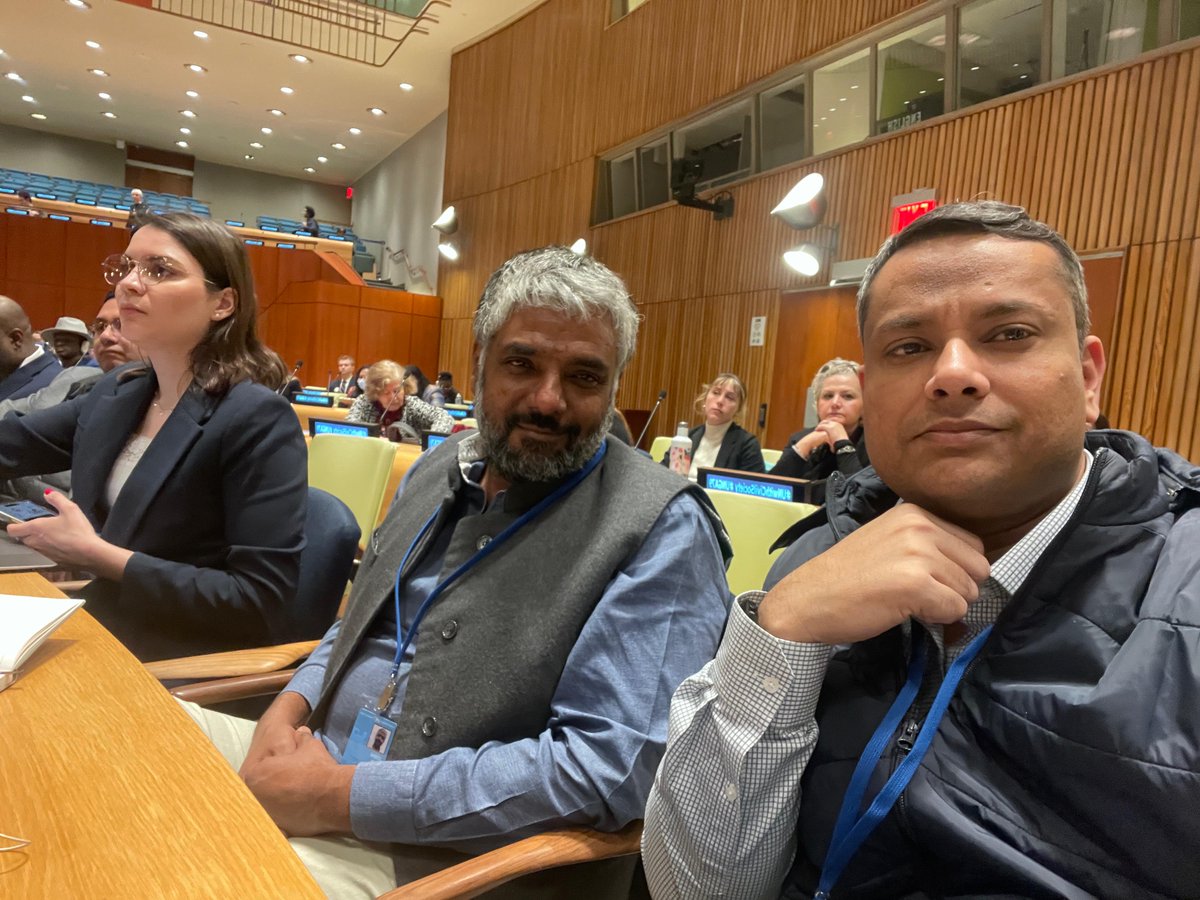 Vaagdhara's tweet photo. Vaagdhara representation at Civil Society Townhall at UN Headquarters, New York. Discussion with His Excellency Philemon Yang, President of the 79th Session of General Assembly, on his priorities and civil society engagement. #UNGA79 #UNwithCivilSociety #CSocD63 #UNECOSOC @UN https://t.co/iv9S5waz1Y