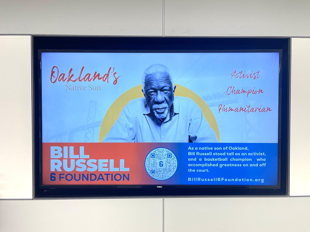 RealBillRussell's tweet image. Happy 91st my love I miss you every day. It was a labor of love to start the Bill Russell 6 Foundation to help carry on the ideals that meant the most to you. Thanks oakland airport @iflyoak for supporting the billrussell6foundation.org and carrying on the legacy of your native son.