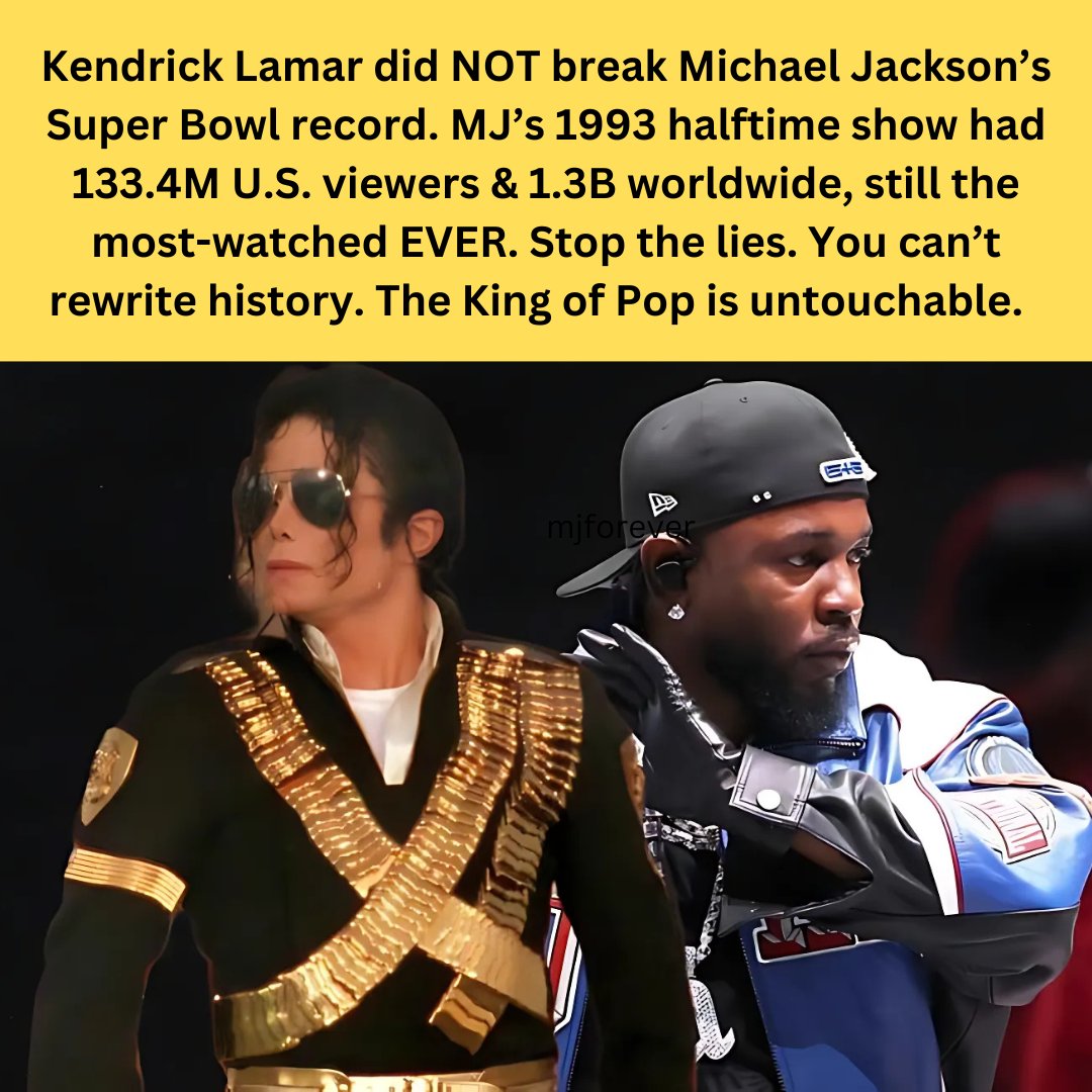 themjforever's tweet photo. Don’t believe the lies. The King of Pop is UNBREAKABLE. 👑🔥 #MichaelJackson #SuperBowl https://t.co/lDeX3Bim02
