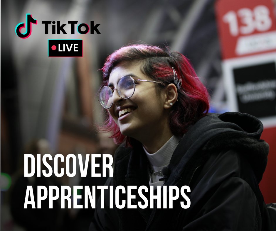 🚨 1 DAY TO GO! 🚨 Thinking about an apprenticeship? Got questions about applying, finding the right one, or what it’s really like? 🤔
Join us LIVE on TikTok tomorrow from 16:30 (UK) as a UCAS expert &amp; apprentice answer your questions💬  

Sign up here: bit.ly/42TQFB8