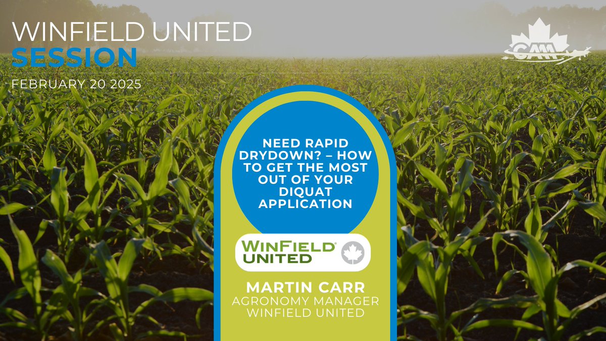 The CAAA is excited to welcome Martin Carr, Agronomy Manager at WinField United as the presenter of the WinField United Session at the 2025 CAAA AGM, Conference, &amp; Trade Show on February 20 2025.

#CAAA #CAAAConference #CAAAConference2025