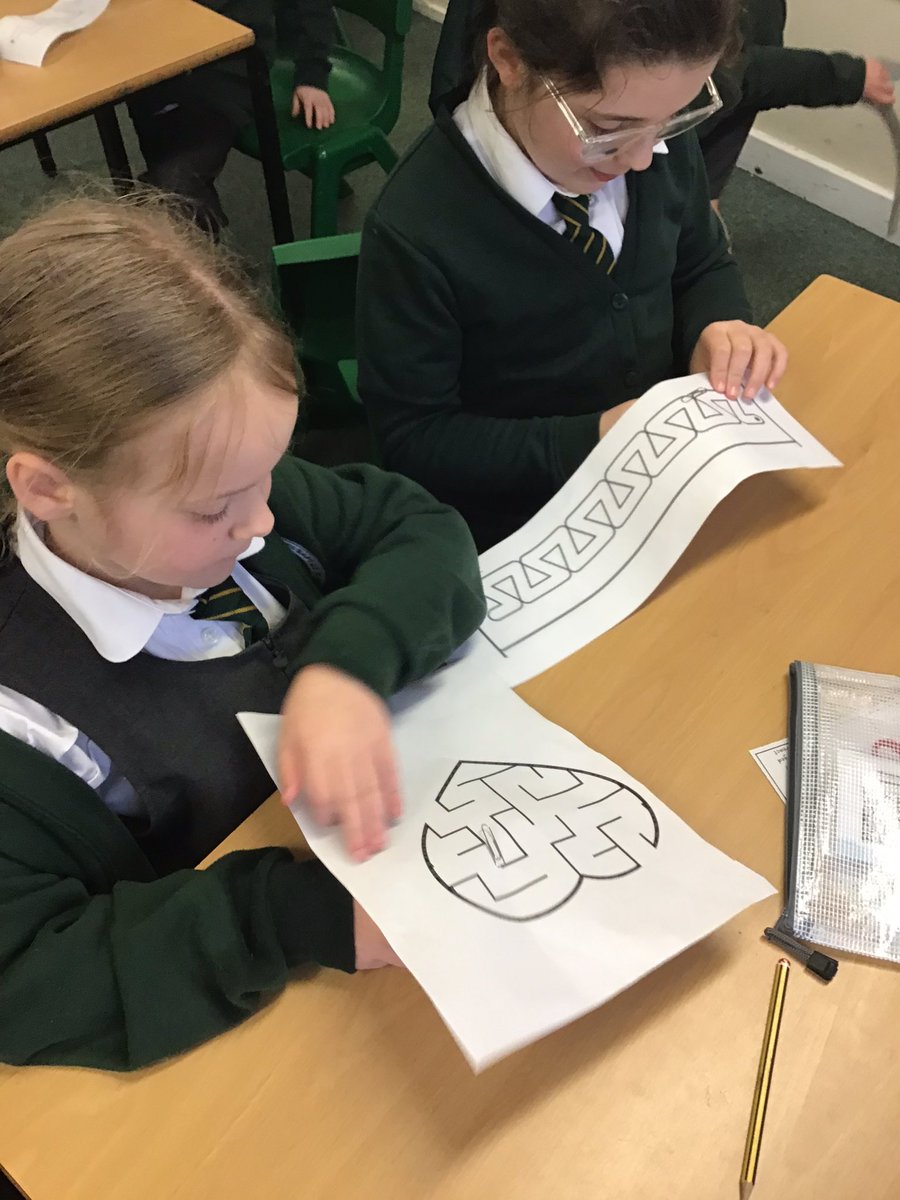 Our science lesson today was all about magnets! Specifically, how magnets work over a distance and through other objects. We had our magnets under the table and were guiding the paper clips through the mazes!