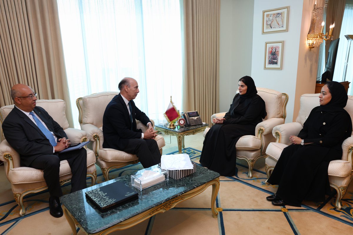 Minister of State for International Cooperation <a href="/MANAlMisned/">مريم بنت علي المسند</a> Meets Ambassadors of Netherlands, Spain

#MOFAQatar