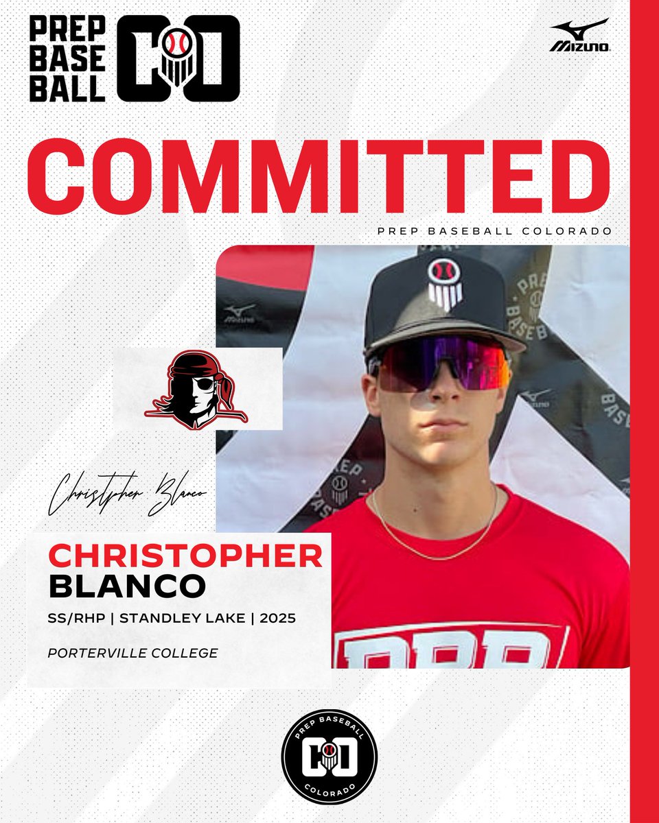🚨𝐂𝐎𝐌𝐌𝐈𝐓𝐌𝐄𝐍𝐓 𝐀𝐋𝐄𝐑𝐓🚨

'25 SS/RHP Christopher Blanco (Standley Lake) has announced his commitment to Porterville College.

👤: loom.ly/vF88MEQ | #ColoradoBaseball