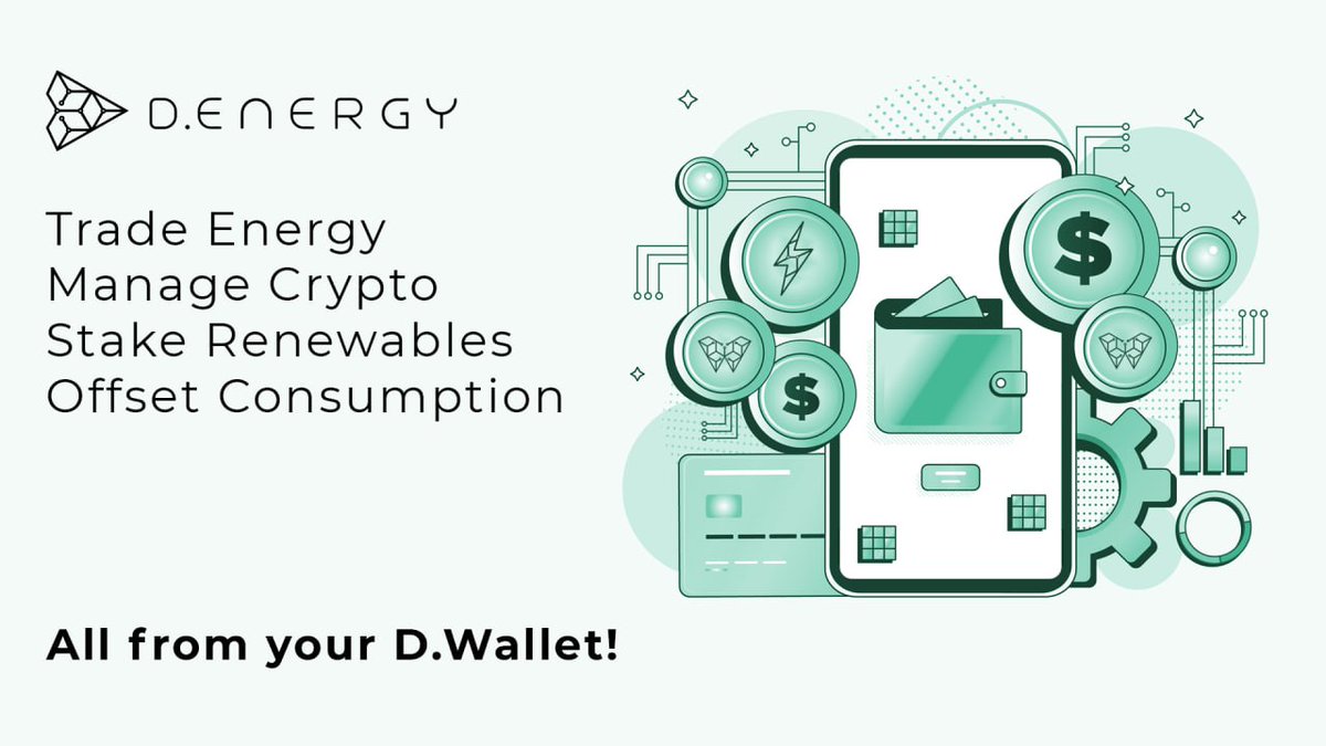 ⚡️ Trade Energy, Manage Crypto, Stake Renewables, Offset Consumption—all from your D.Wallet! 🔋💰

Your gateway to sustainability markets is here! 🌱 Seamlessly trade energy assets, manage your crypto portfolio, and stake renewables—all while offsetting your personal or business