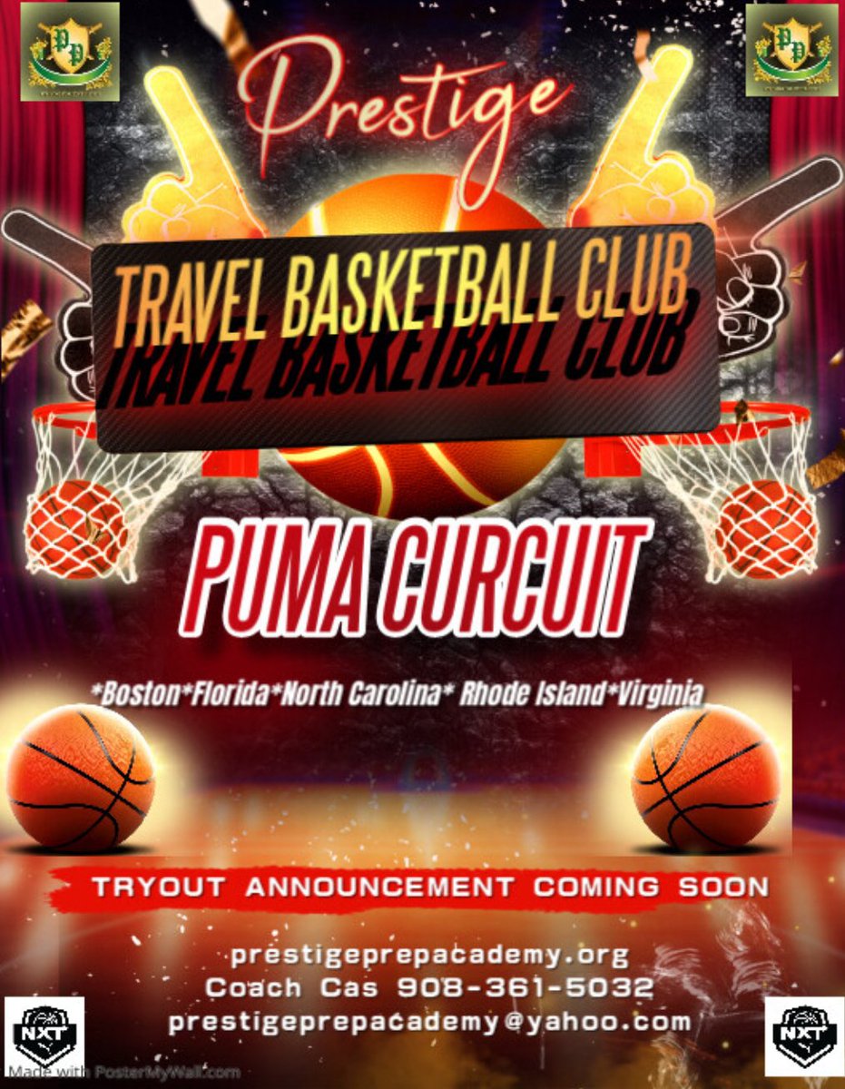 It is that time of the year. Prestige Travel Basketball Club will be holding Tryouts TBA. Come join Prestige, be a part of high-level competition, exposure, coaching, and training. Don't miss out on these great opportunities to become a better player.