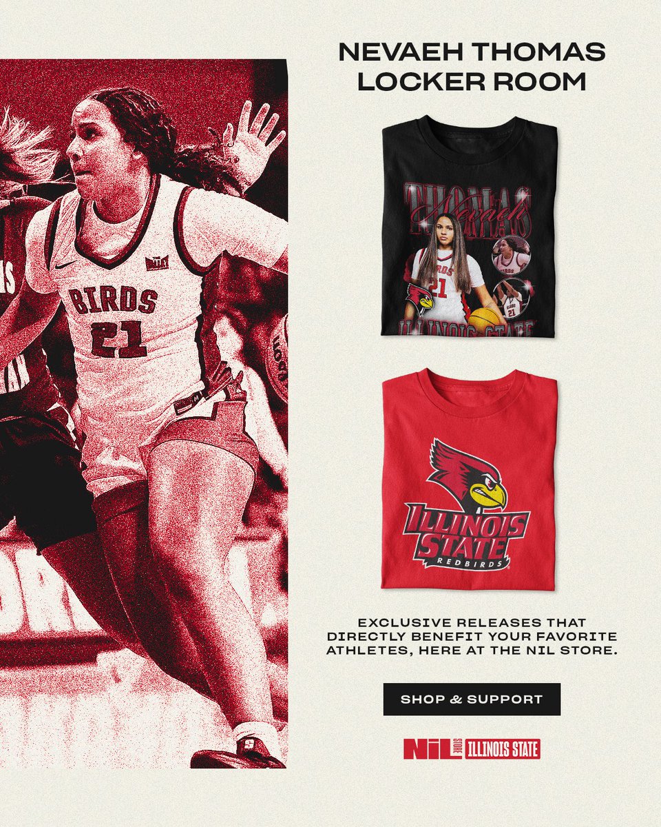 Nevaeh Thomas’ exclusive merch is now 𝐋𝐈𝐕𝐄‼️Check it out on the Illinois State NIL Store

Support Nevaeh 𝐝𝐢𝐫𝐞𝐜𝐭𝐥𝐲➡️ nil.store/illinois-state…

#illinoisstate #redbirds #basketball #NILstore #NILmerch