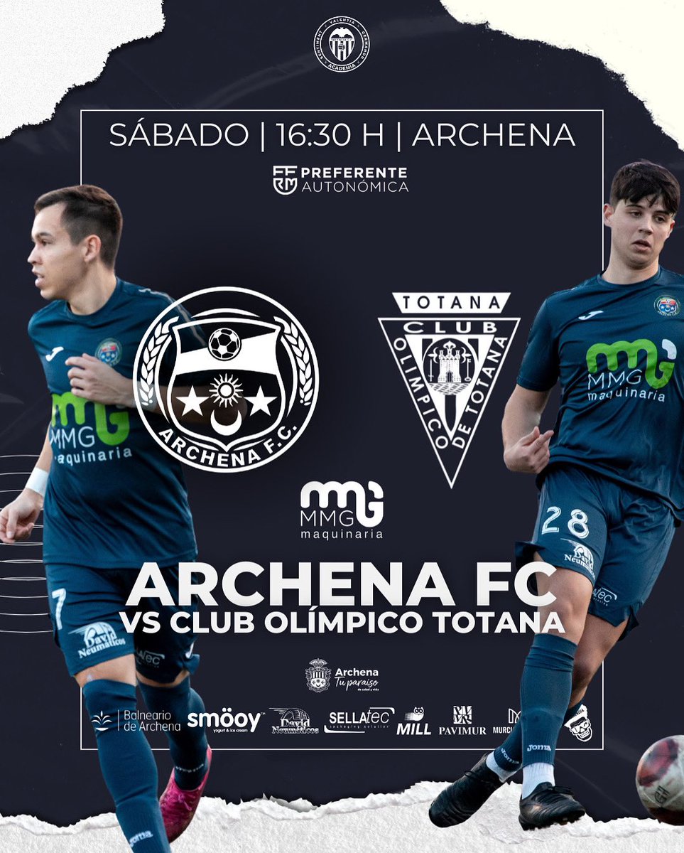 ⚔️ Si quieres algo, 𝘃𝗲 𝗮 𝗽𝗼𝗿 𝗲𝗹𝗹𝗼

🆚 CLUB OLÍMPICO TOTANA
🗓️ SÁBADO 
⏰ 16:30 H
🏟️ Archena