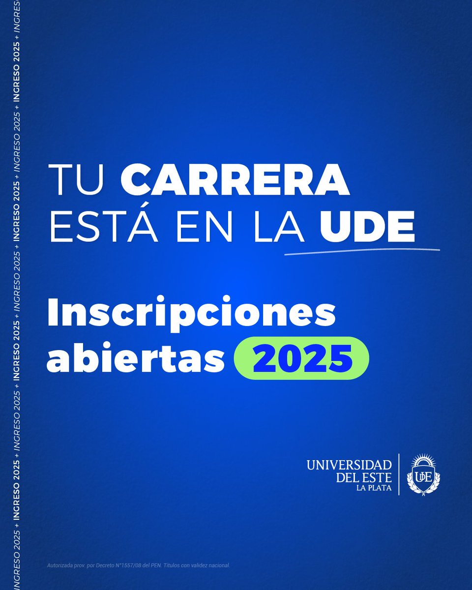 📲 Ingresá ahora al link en la bio y asegurá tu lugar en una de las mejores universidades del país. 
.
#InscripcionesAbiertas #CarrerasDeGrado #Parati #Argentina