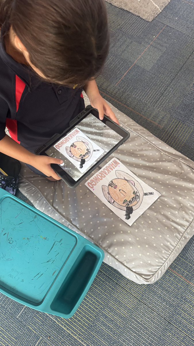 teacher_kels's tweet photo. Back at it for 2025 - digitising our portraits of Whakarongo using Keynote 🎨 #wspn #ads #ipad #keynote https://t.co/ul70Txjw8U