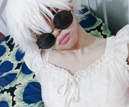 ifs7toru's tweet photo. atp i don't buy dresses for myself but to cosplay gojo in it. https://t.co/OpZwmWmt2n
