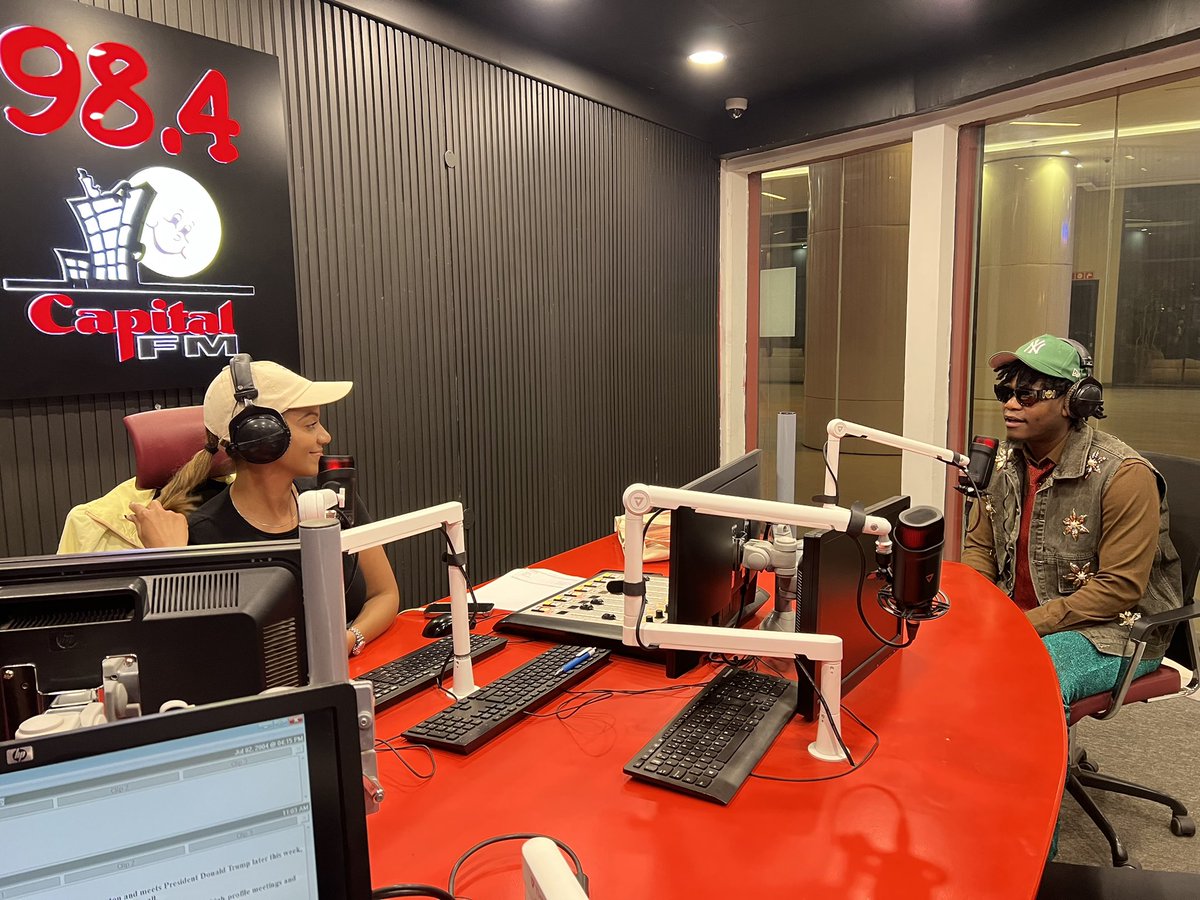 anyikopr's tweet photo. We are at @CapitalFMKenya with @BruceMelodie listen in via https://t.co/swbDG4AJ0H as @WanjiraL hosts the Rwandan star who just released a new album #ColorfulGeneration This is Bruce’s debut album 💿 20 fire tracks! Stream it via https://t.co/gUdt0RxoxL #AnyikoPR #BruceMelodie https://t.co/SDP2v8AG0P