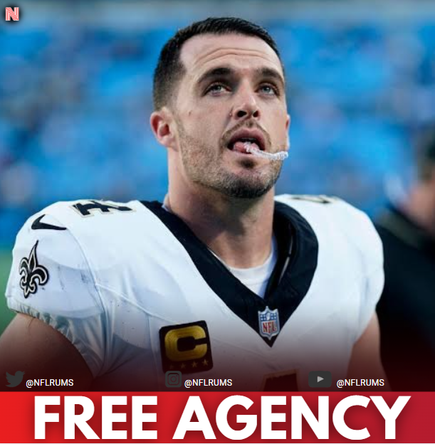 nflrums's tweet photo. New Orleans Saints Derek Carr could be a potential salary cap casualty.  

The Saints can save $30M in cap space if they decide to move on with a release. https://t.co/iXwWvnvZTt