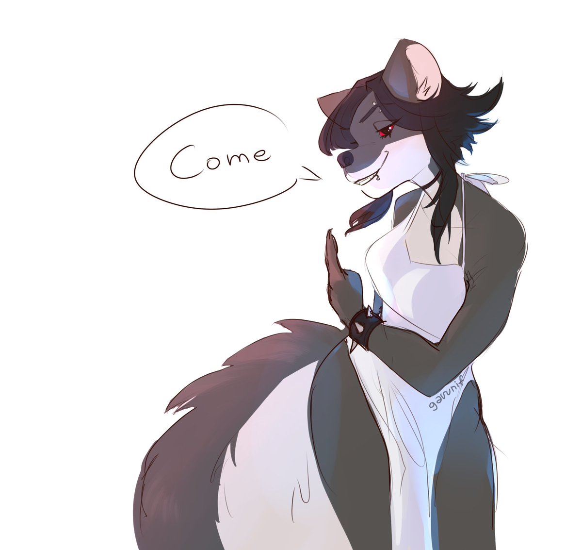 garunifART's tweet photo. Why is she always bossing around.... hahaha

#weasel #female #fursona #OC #red_eyes #fur #digitalart #piercing #garunif https://t.co/Gup0d1UG9t