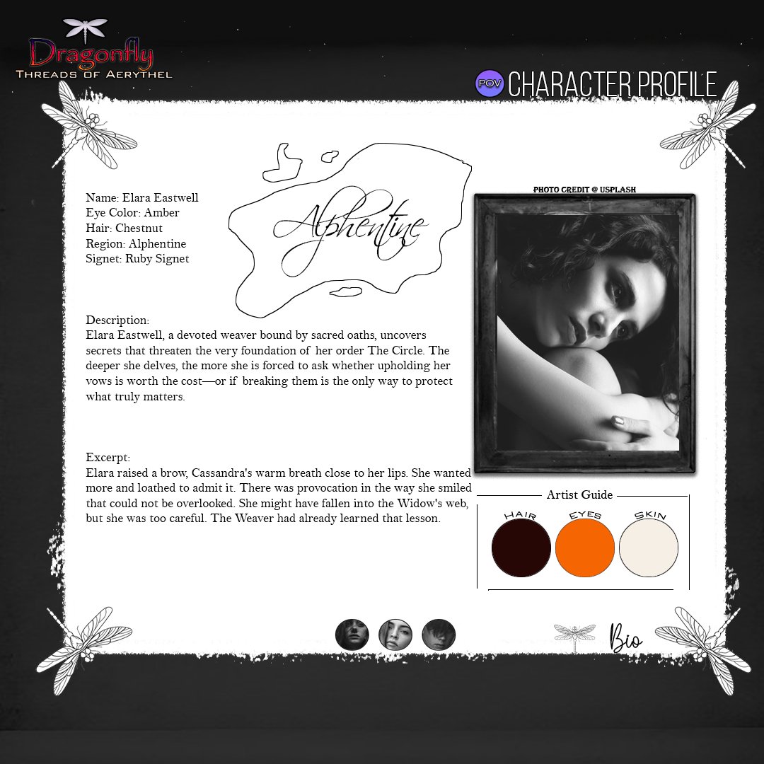 ELBlackwoodau's tweet photo. Introducing the three POV &amp; the lovely Widow for my novel Threads of Aerythel: Dragonfly - a dark epic fantasy. Check out all my questpit posts for a full picture!   #questpit #A #Q #DF #LGBT Post 2/4 https://t.co/I7Aujh2BLo