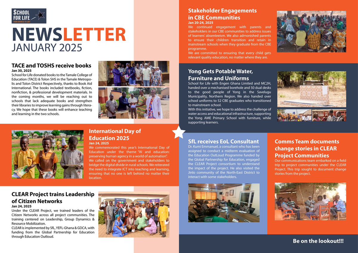 📢 Dive into our January Newsletter! 📰  

January kicked off on a high note as our programs continued to make a meaningful impact on more beneficiaries. From CBE to educational accountability initiatives, we ccontinued pushing to get everyone #qualityeducation.
Stay connected!