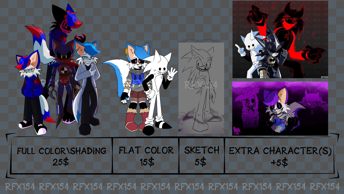 RFX154's tweet image. Hey yall!
after a few weeks of dabating doing it i decided to open up C0mms !
also im gonna use PayPal so ye lol
check it out here if you're interested
also rt's are appreciated! :D
#execommunity #OC #sonicexe #exeoc