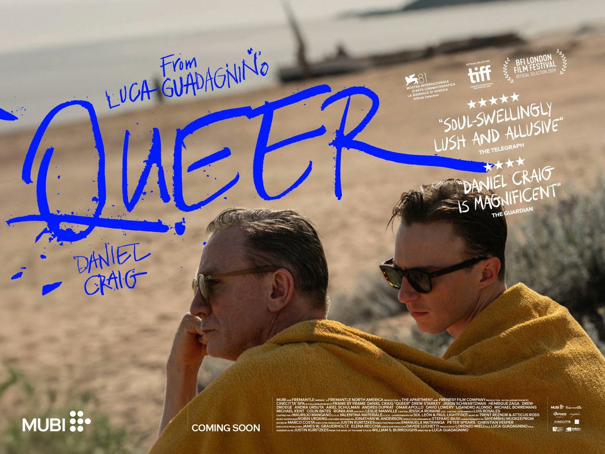 Da domani al cinema "Queer" di Luca Guadagnino, tratto dall'omonimo romanzo (<a href="/adelphiedizioni/">Adelphi Edizioni</a>) di Burroughs, di cui ha scritto Vicky Maniero: "colmo di ricordi e ossessioni, campionario di desideri e visioni, gran romanzo picaresco, lezione di scrittura"⬇️
lucialibri.it/2024/09/03/amo…