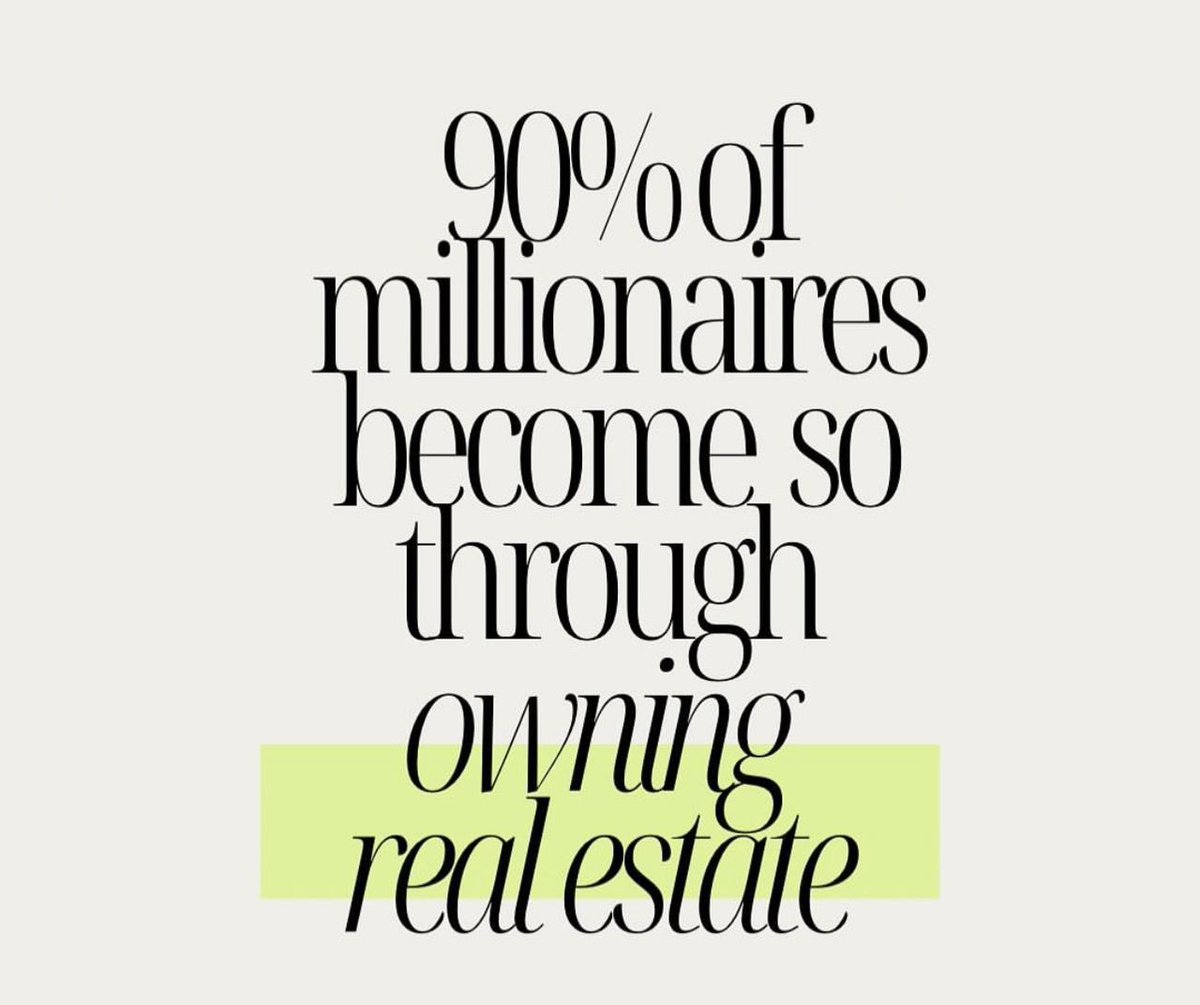 Real estate creates everlasting wealth.🥰