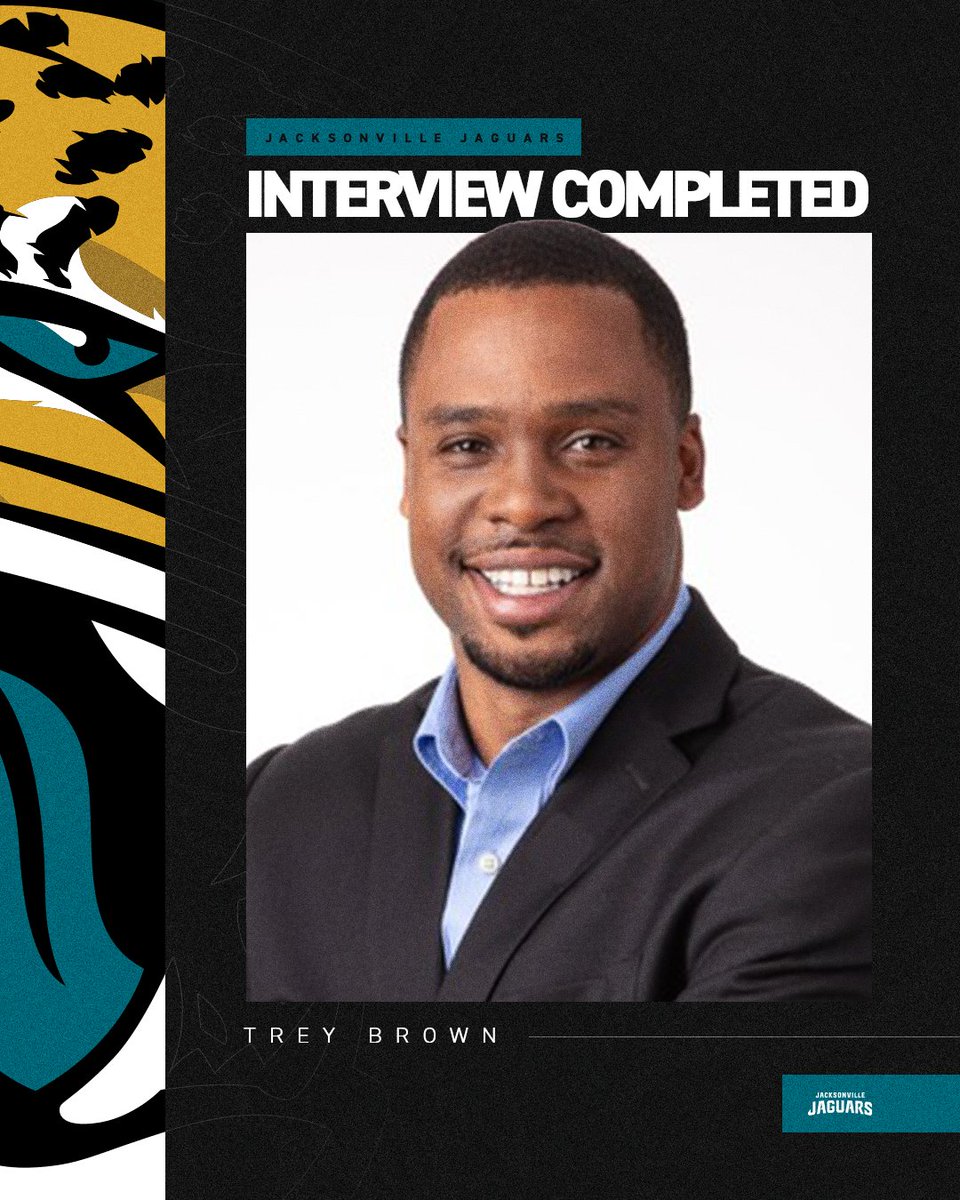 Jaguars's tweet photo. We have completed an interview with Trey Brown for our General Manager position. https://t.co/uSYOgPQOJ9